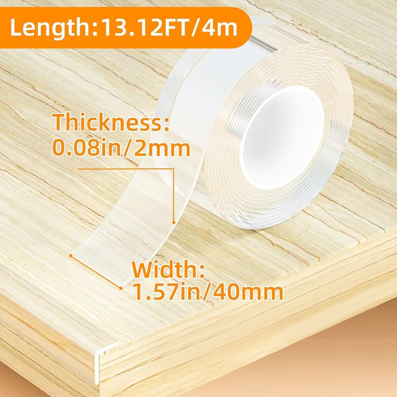CHENYA Clear Soft Corner Protectors for Furniture Strip,1.57 in x 13.12 FT,Sharp Edge & Table Bumper,Window Edge,Wall Protector, Soft Corner Guards Safe for Proof,Table Corner Protectors in Family - Image 5